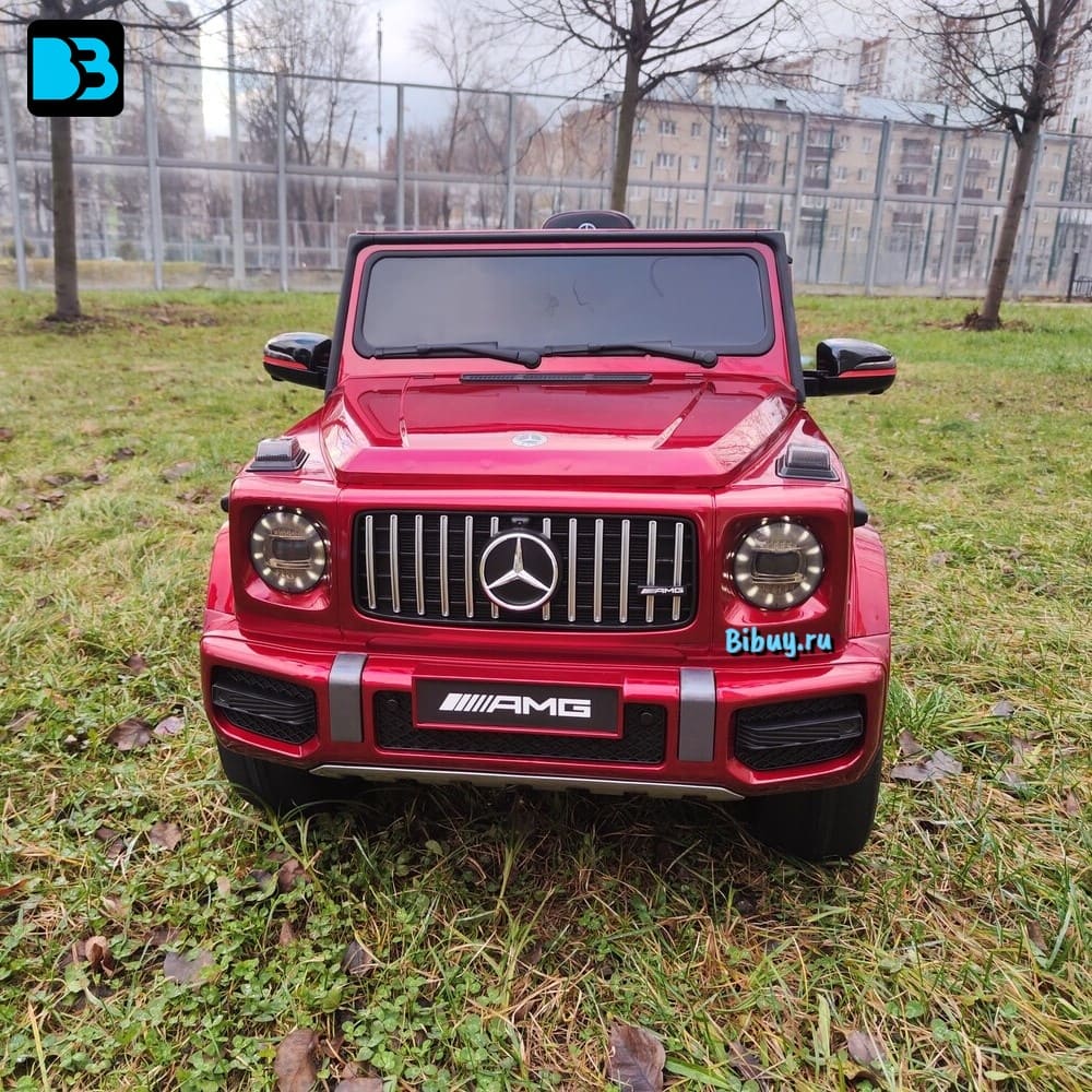 Электромобиль джип Mercedes-Benz G63 (K999KK) вишневый глянец с пультом