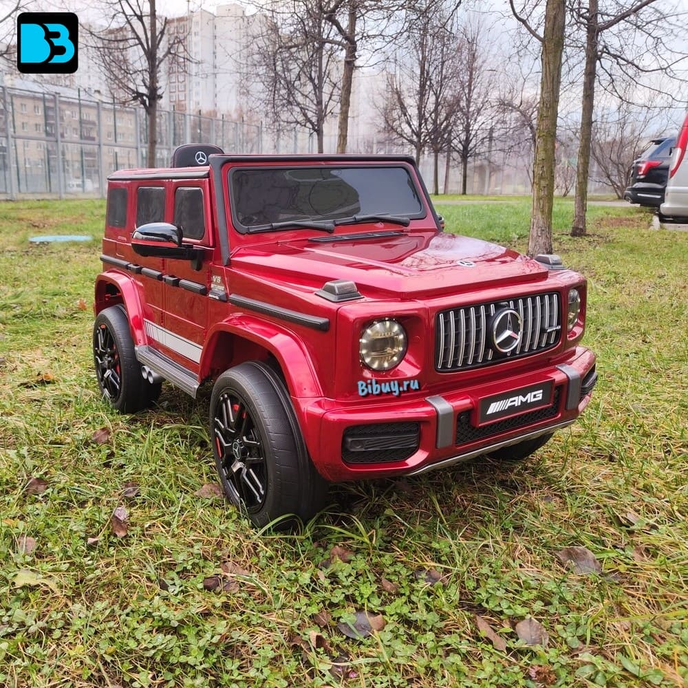 Детский электромобиль Mercedes-Benz G63 (K999KK)-4 WD вишневый глянец