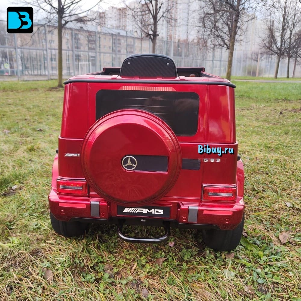 Электромобиль джип Mercedes-Benz G63 (K999KK) вишневый глянец с пультом