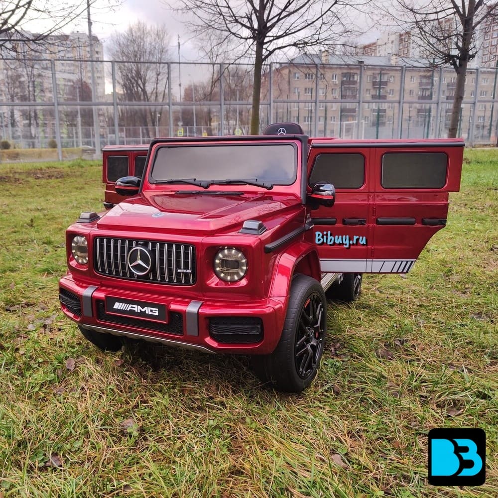 Детский электромобиль Mercedes-Benz G63 (K999KK)-4 WD вишневый глянец