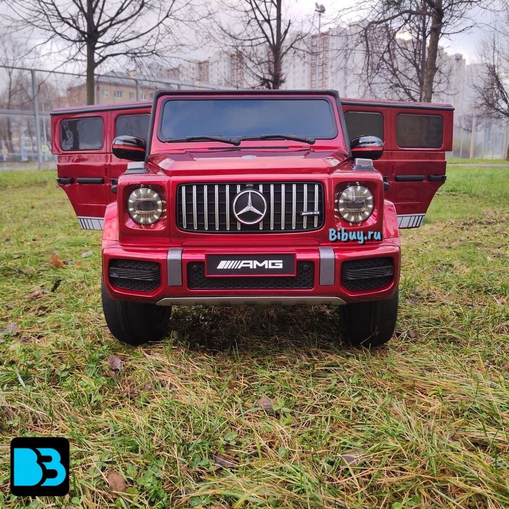 Электромобиль джип Mercedes-Benz G63 (K999KK) вишневый глянец с пультом