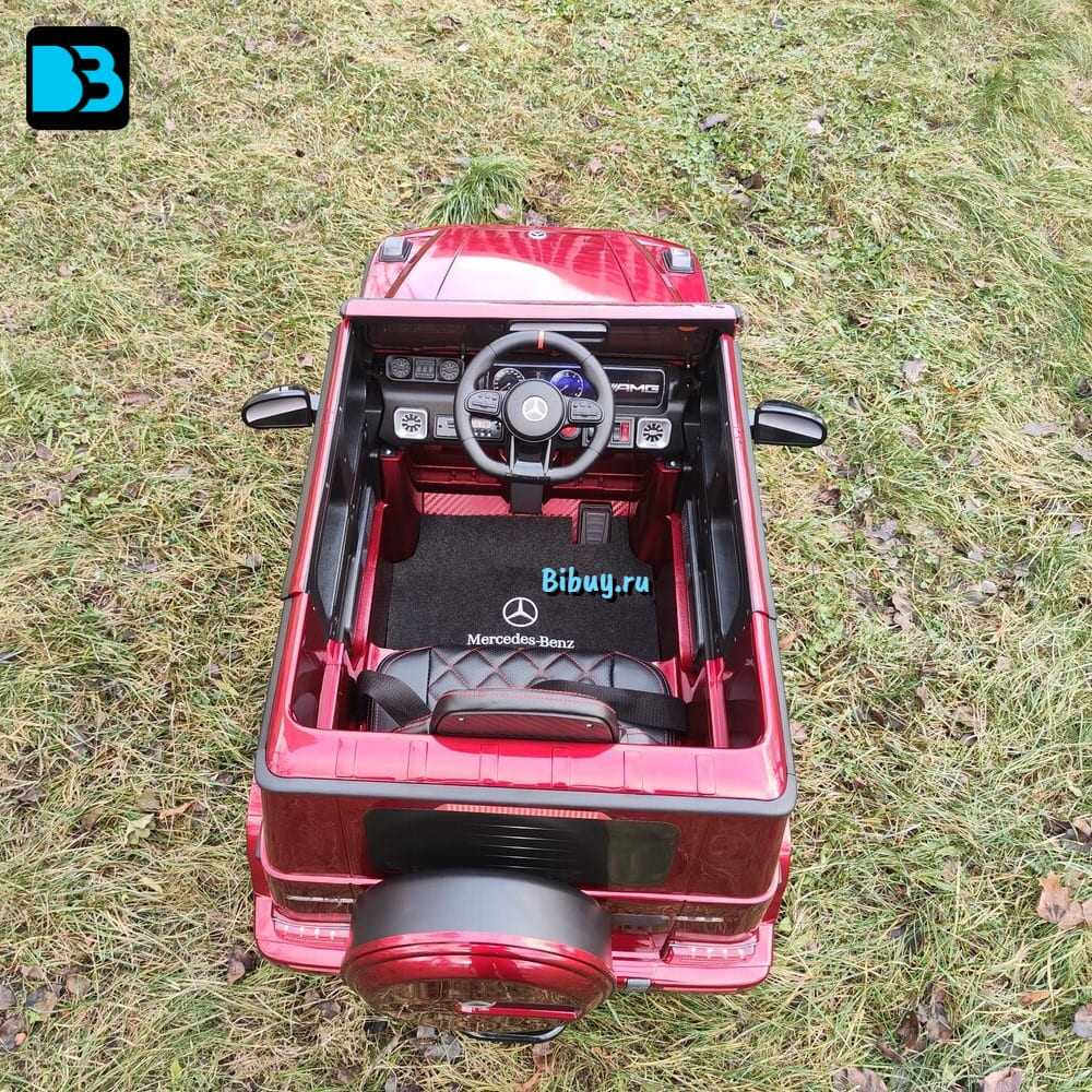 Электромобиль джип Mercedes-Benz G63 (K999KK) вишневый глянец с пультом