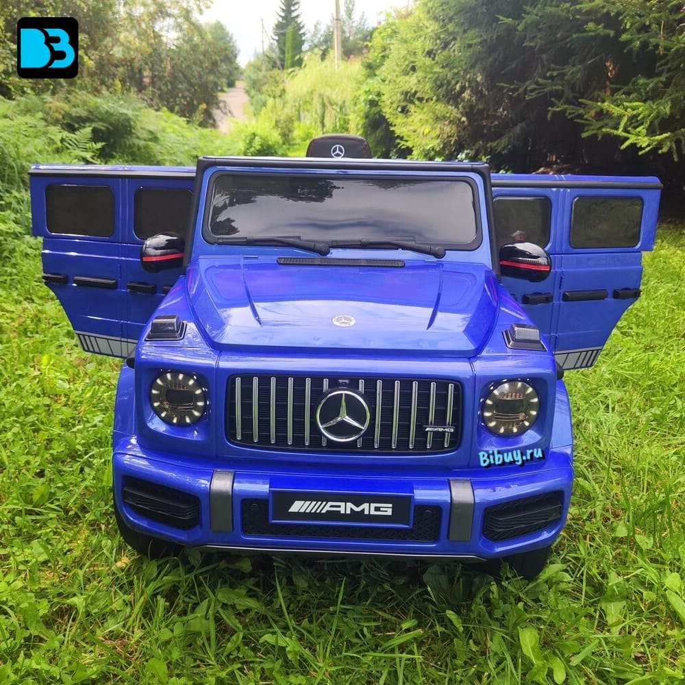 Лицензионный электромобиль Mercedes-Benz G63 (K999KK) синий глянец