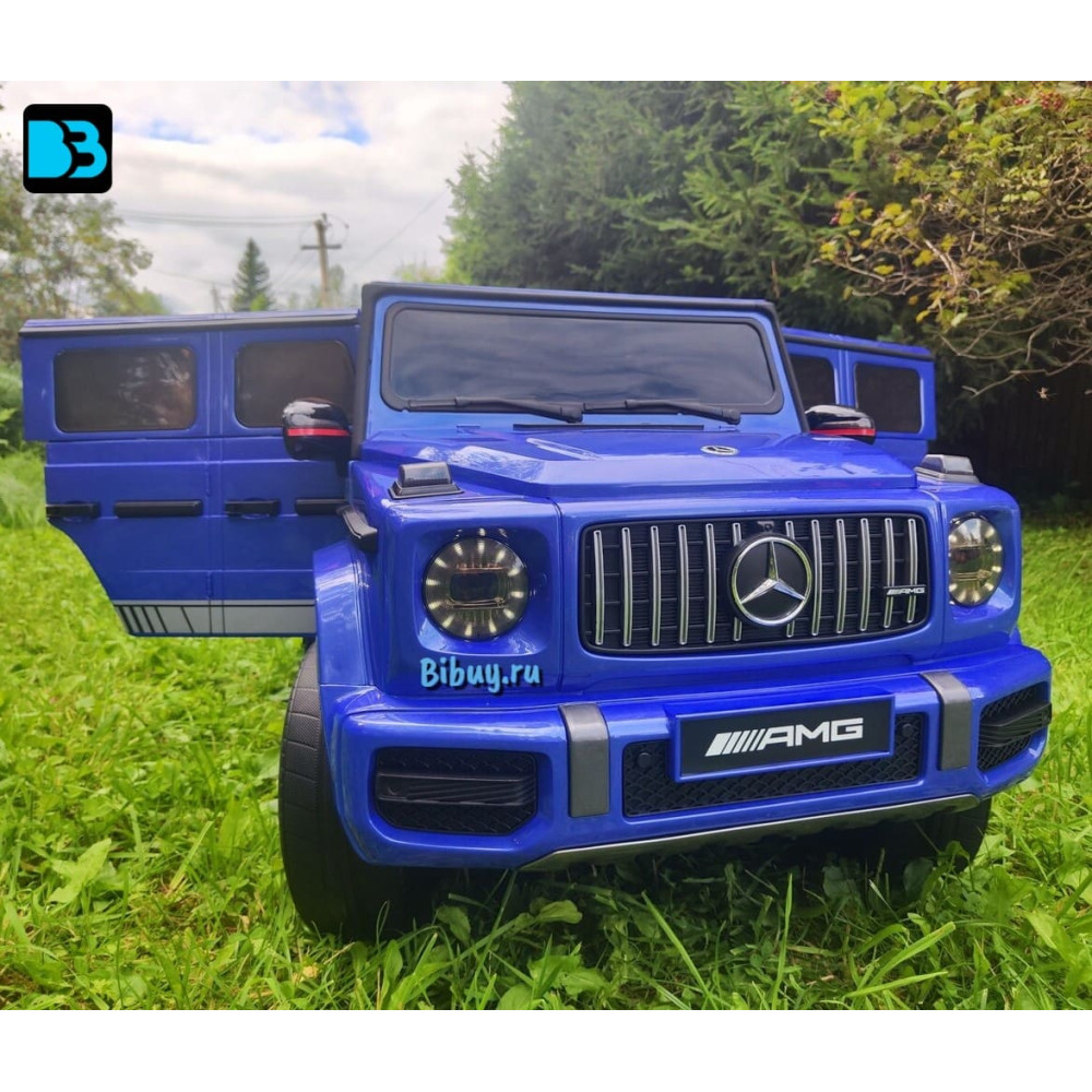 Лицензионный электромобиль Mercedes-Benz G63 (K999KK) синий глянец