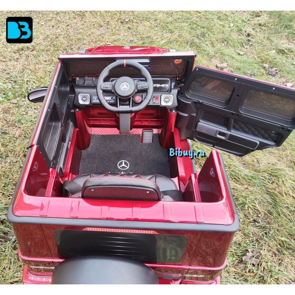 Детский электромобиль Mercedes-Benz G63 (K999KK)-4 WD вишневый глянец