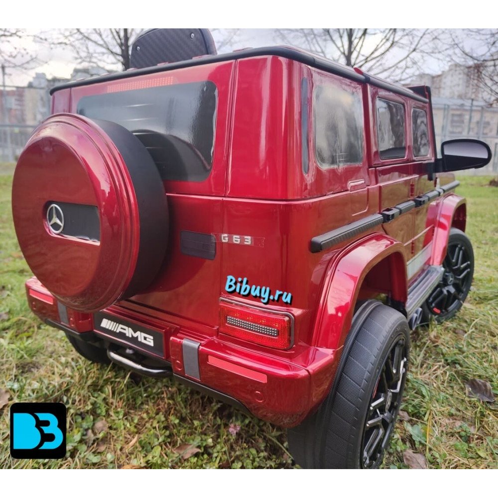 Электромобиль джип Mercedes-Benz G63 (K999KK) вишневый глянец с пультом