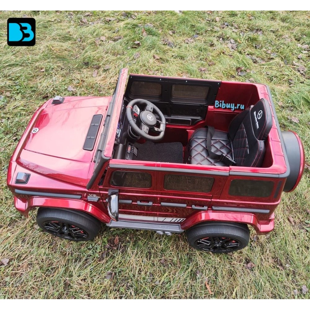 Электромобиль джип Mercedes-Benz G63 (K999KK) вишневый глянец с пультом