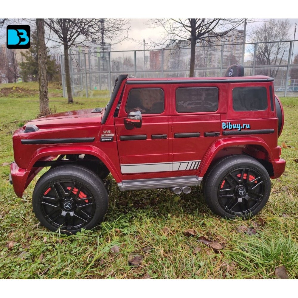 Электромобиль джип Mercedes-Benz G63 (K999KK) вишневый глянец с пультом