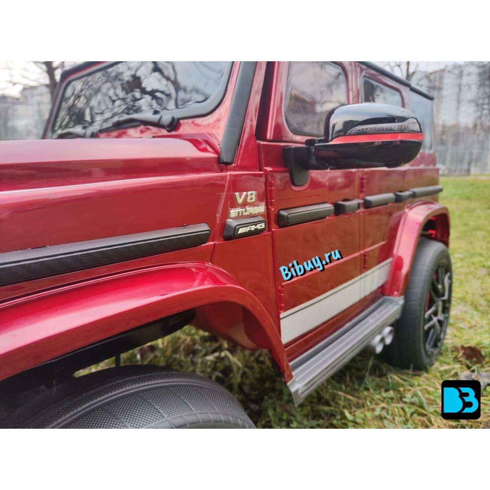 Электромобиль джип Mercedes-Benz G63 (K999KK) вишневый глянец с пультом