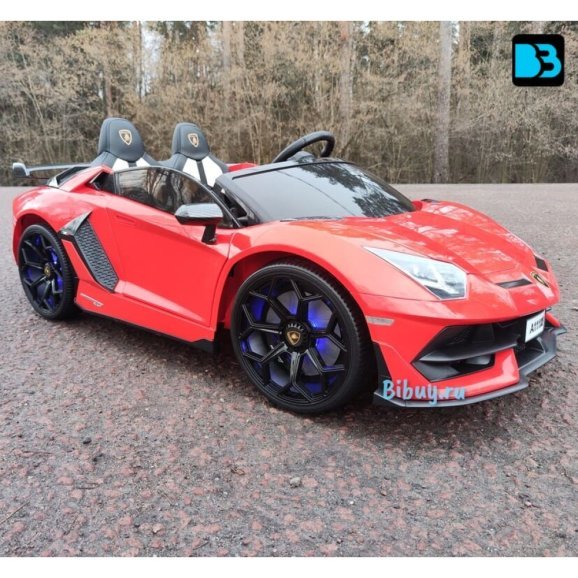 Электромобиль Lamborghini Aventador SVJ (A111MP) красный