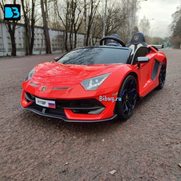 Электромобиль Lamborghini Aventador SVJ (A111MP) красный