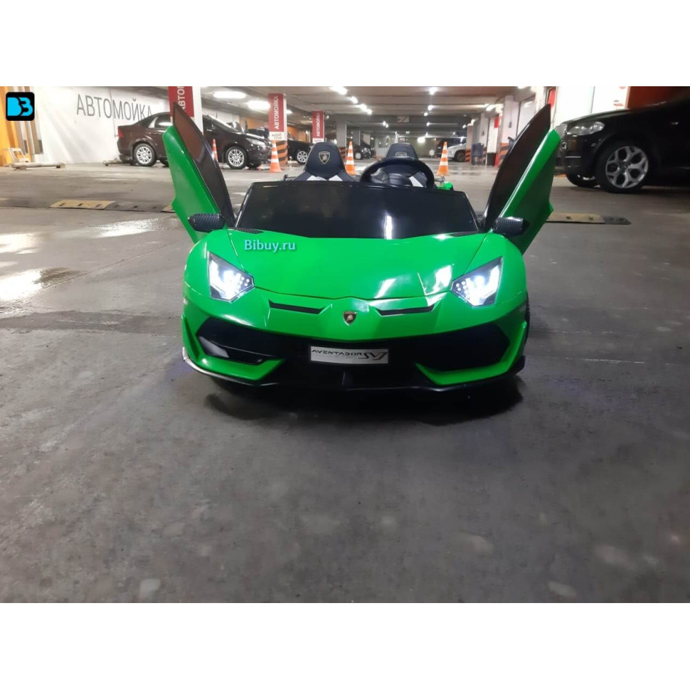 Электромобиль Lamborghini Aventador SVJ (A111MP) зеленый, с пультом