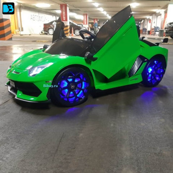 Электромобиль Lamborghini Aventador SVJ (A111MP) зеленый, с пультом