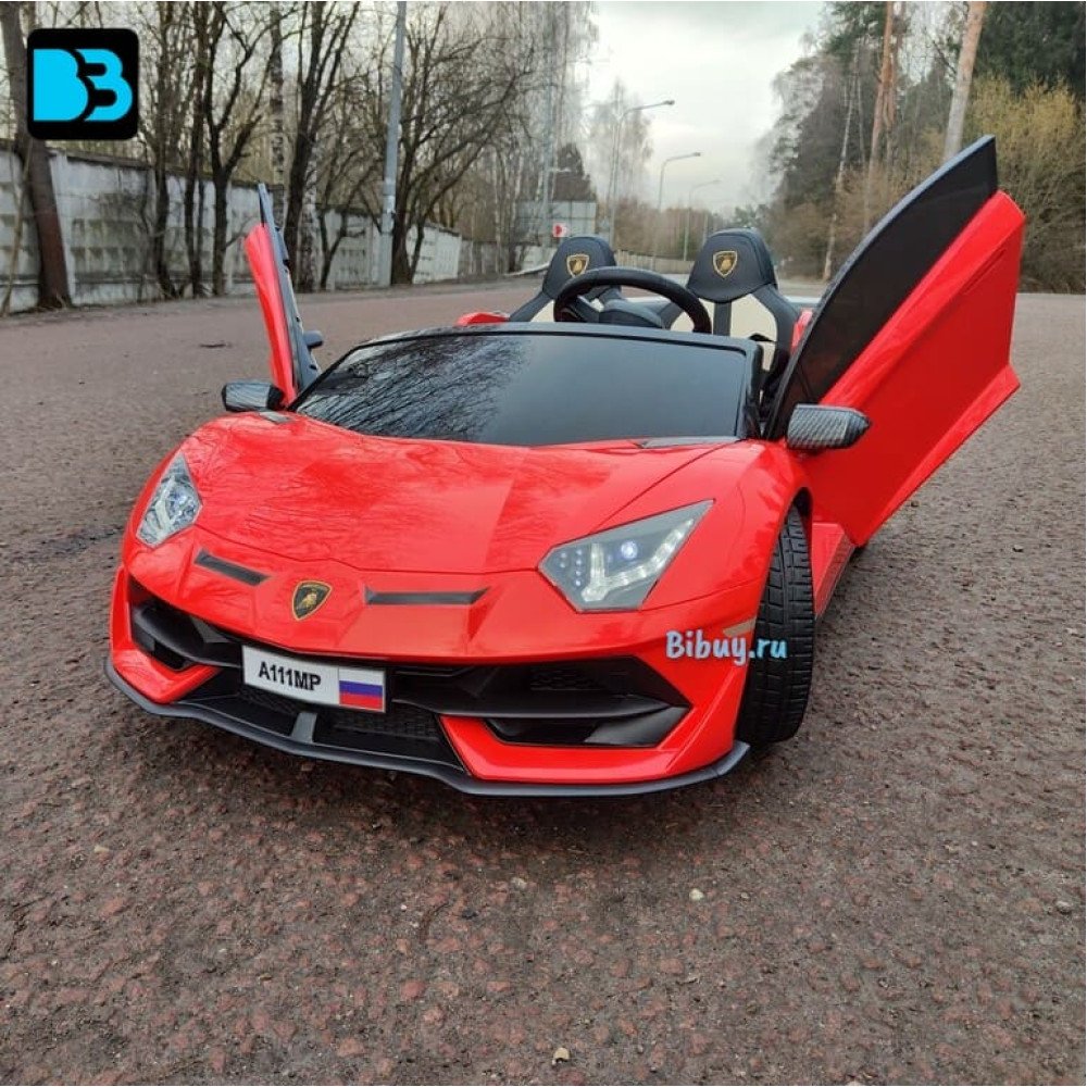 Электромобиль Lamborghini Aventador SVJ (A111MP) красный