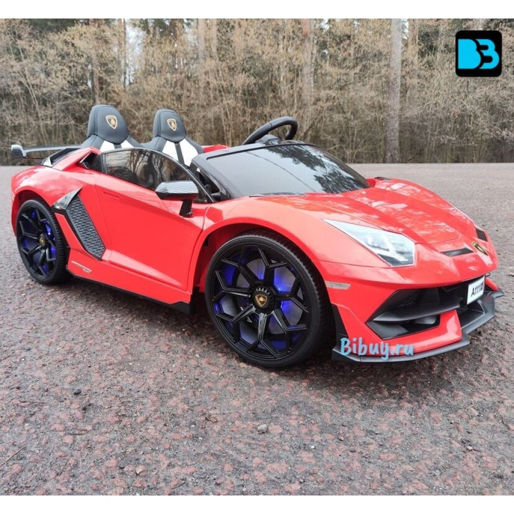 Электромобиль Lamborghini Aventador SVJ (A111MP) красный
