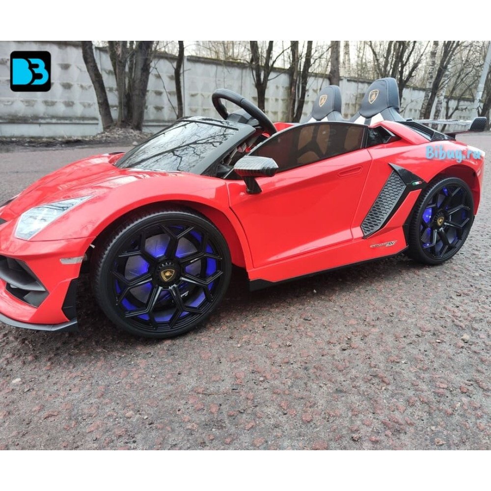 Электромобиль Lamborghini Aventador SVJ (A111MP) красный