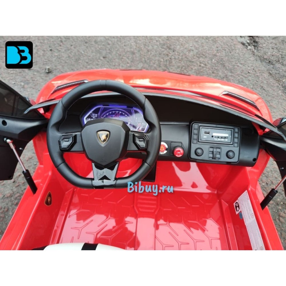 Электромобиль Lamborghini Aventador SVJ (A111MP) красный
