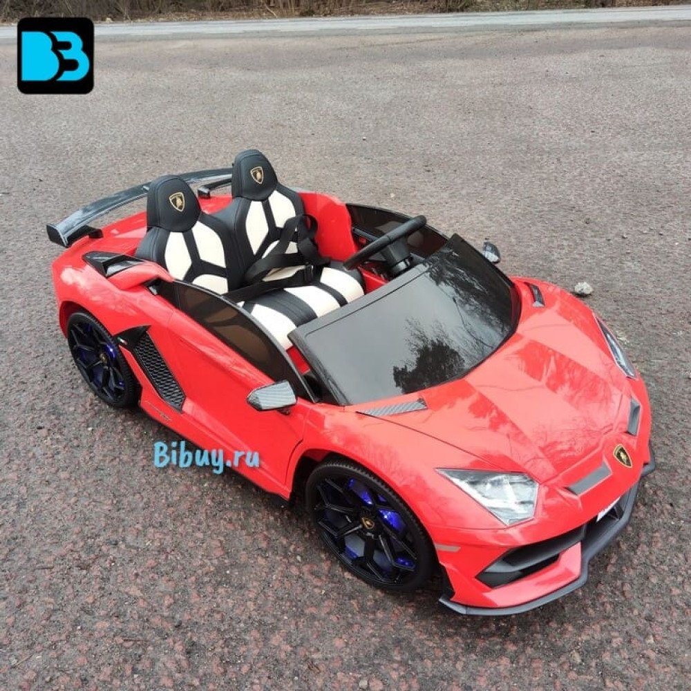 Электромобиль Lamborghini Aventador SVJ (A111MP) красный