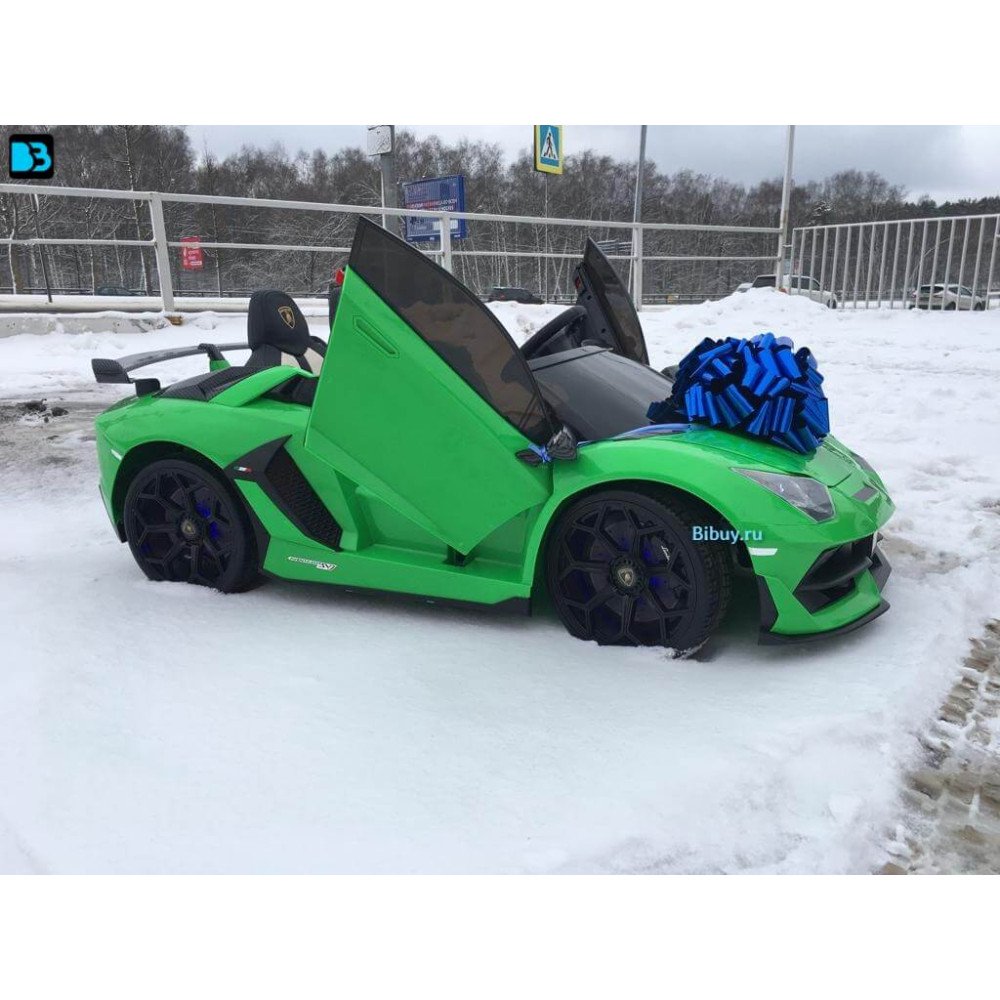 Электромобиль Lamborghini Aventador SVJ (A111MP) зеленый, с пультом