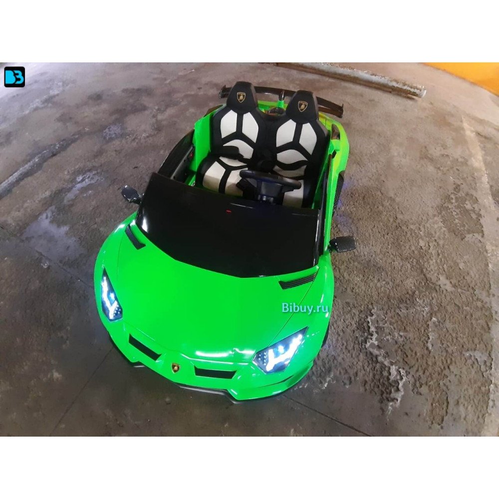 Электромобиль Lamborghini Aventador SVJ (A111MP) зеленый, с пультом