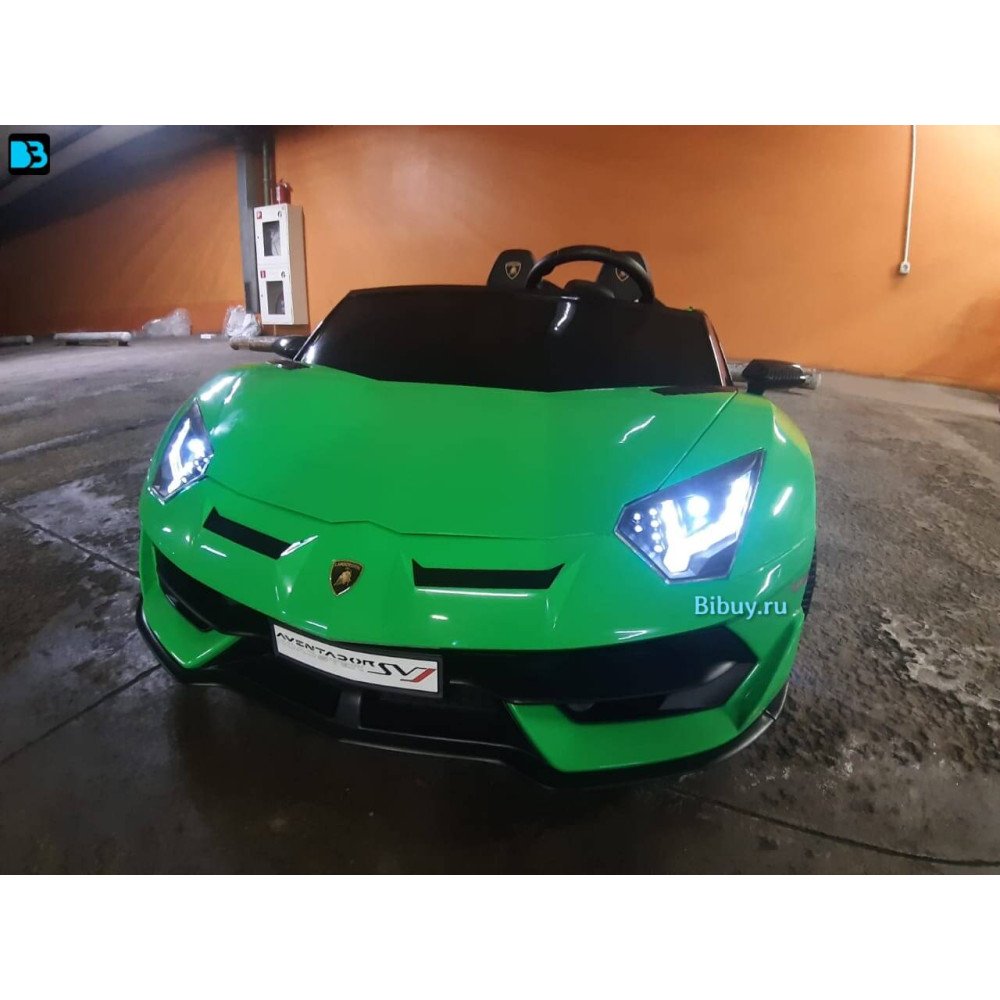 Электромобиль Lamborghini Aventador SVJ (A111MP) зеленый, с пультом
