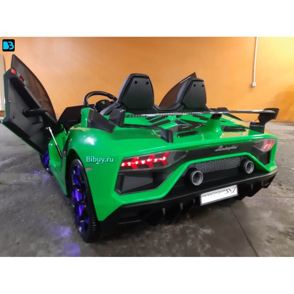 Электромобиль Lamborghini Aventador SVJ (A111MP) зеленый, с пультом