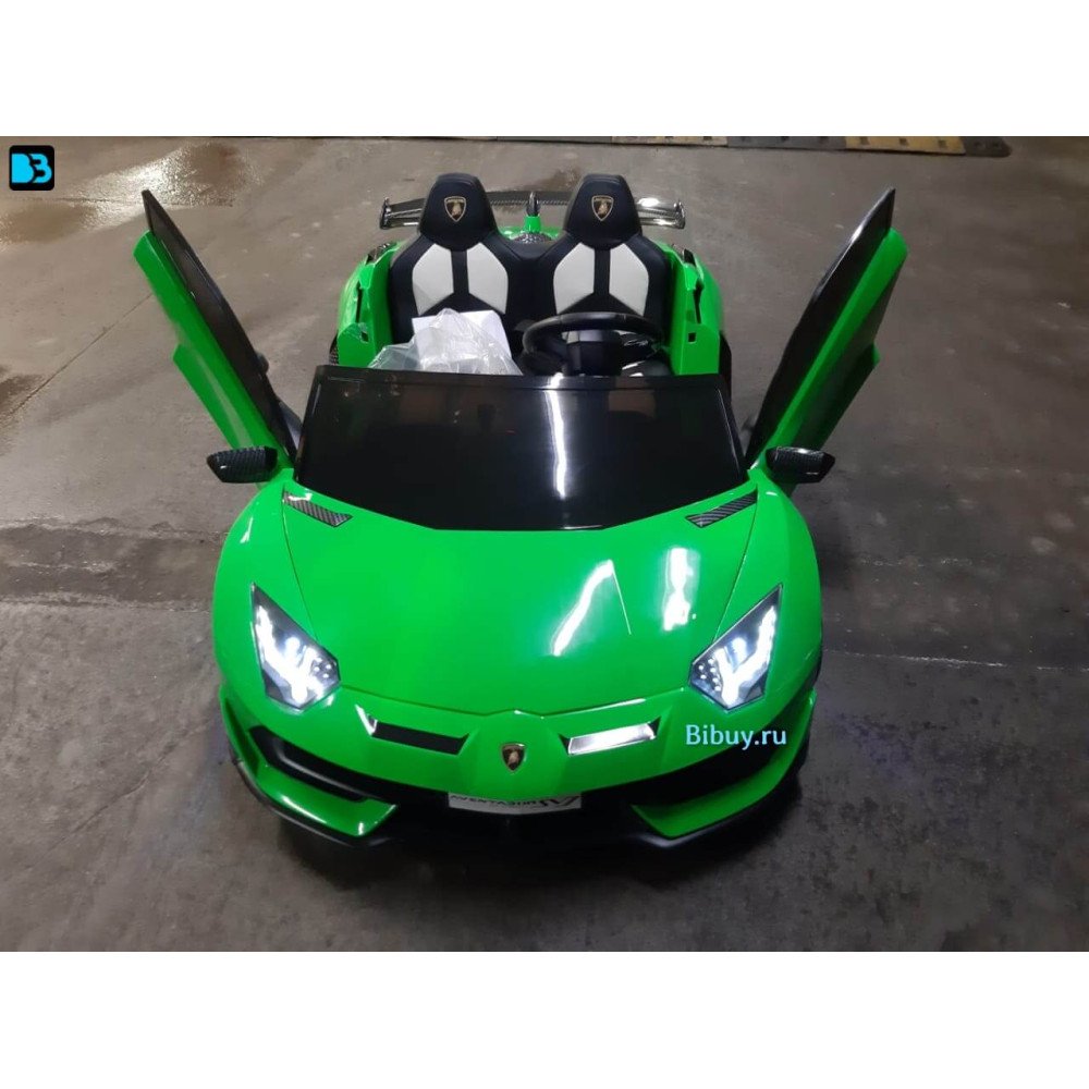Электромобиль Lamborghini Aventador SVJ (A111MP) зеленый, с пультом