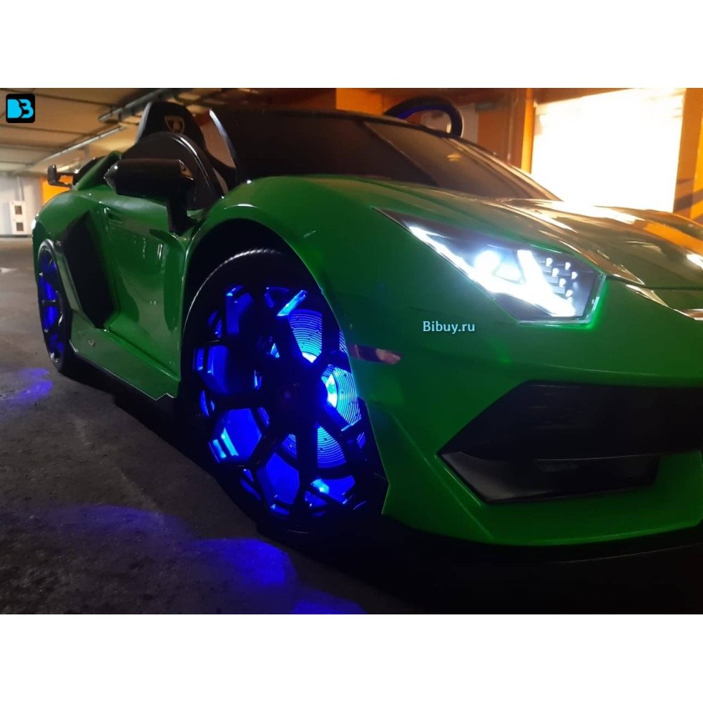 Электромобиль Lamborghini Aventador SVJ (A111MP) зеленый, с пультом