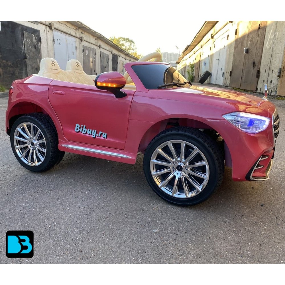 Детский электромобиль Mercedes-Benz М333БХ розовый глянец