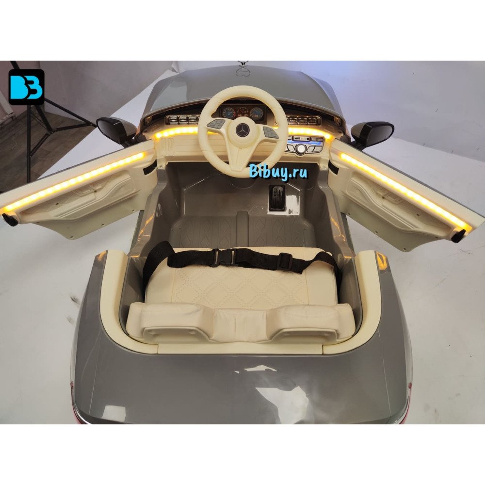 Детский электромобиль М333БХ 4WD серый