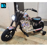 Детский скоростной мотоцикл M777ML черный (флаг)