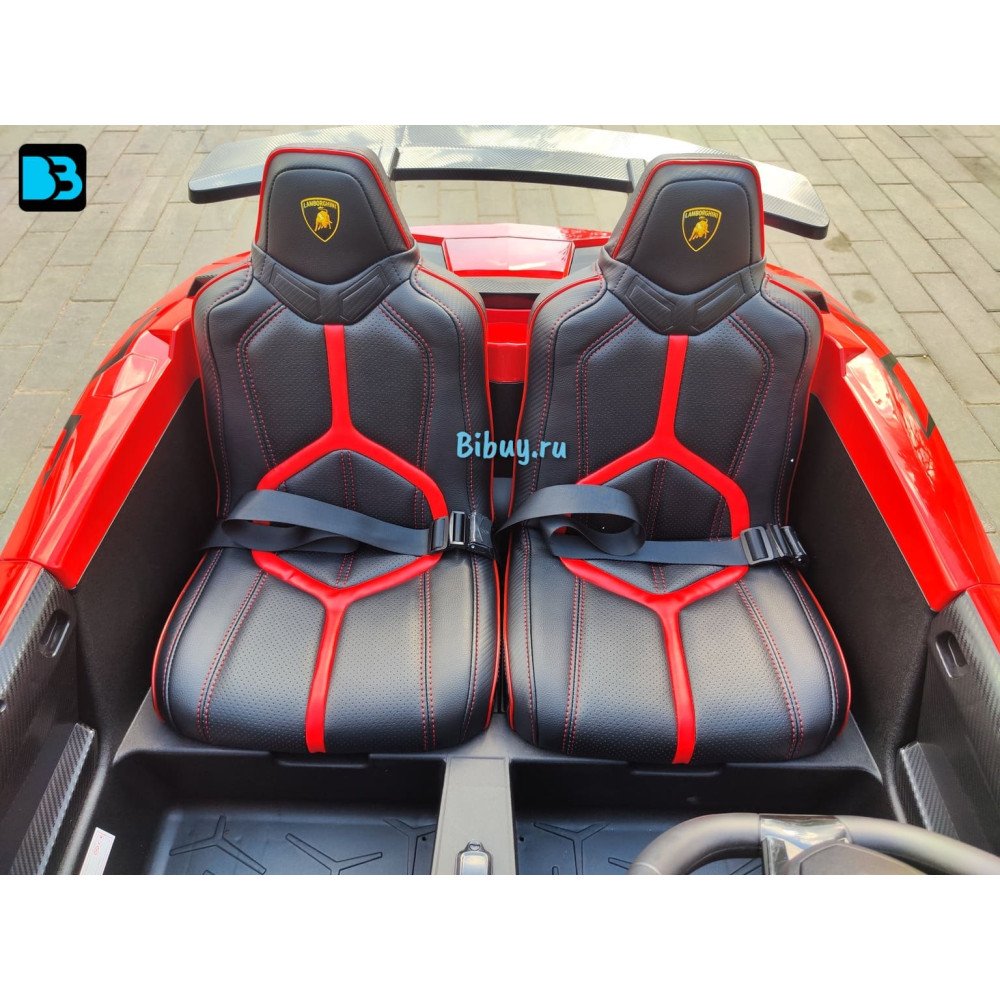 Детская машина Lamborghini Aventador SV (M777MM) красная, максимальная нагрузка 100 кг