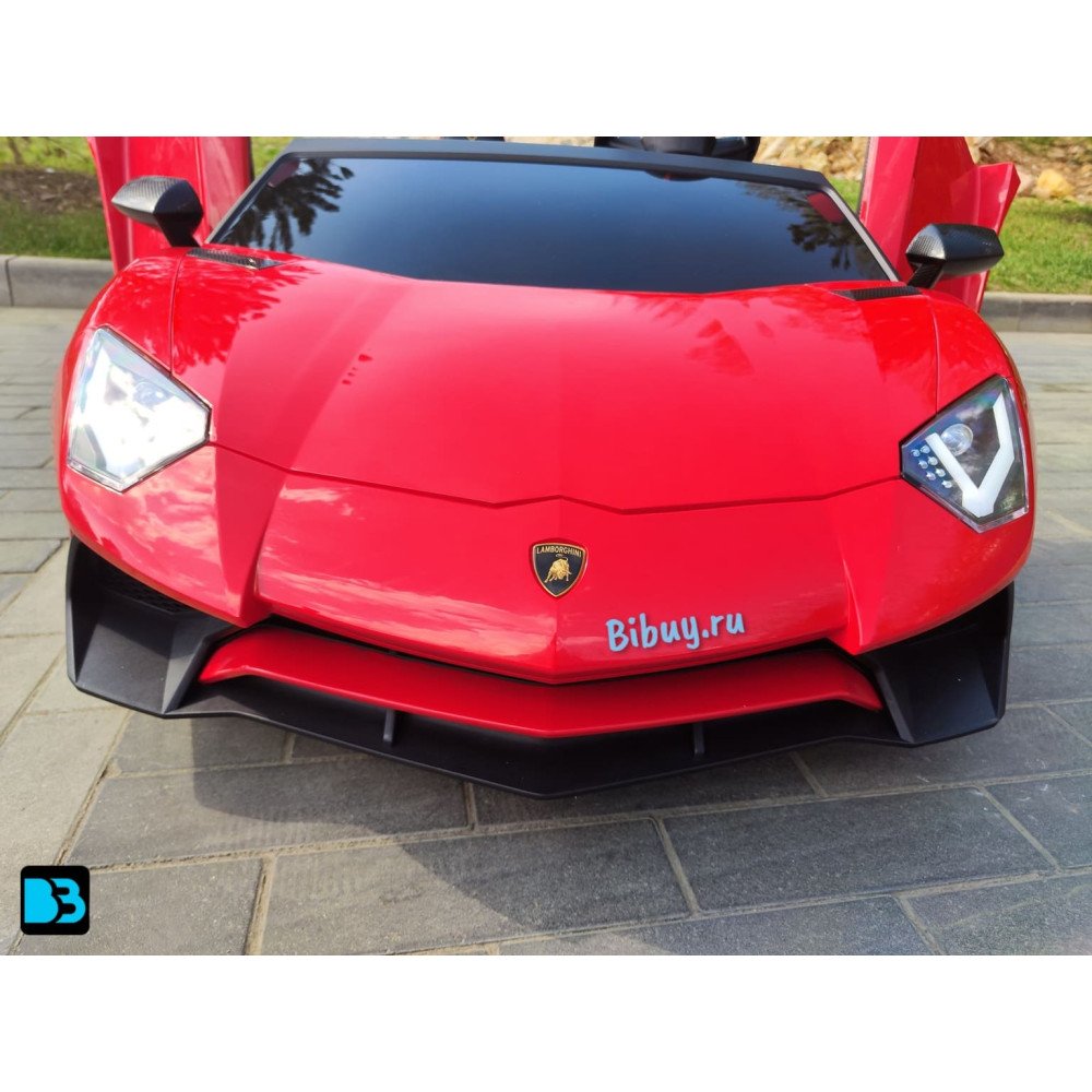 Детская машина Lamborghini Aventador SV (M777MM) красная, максимальная нагрузка 100 кг