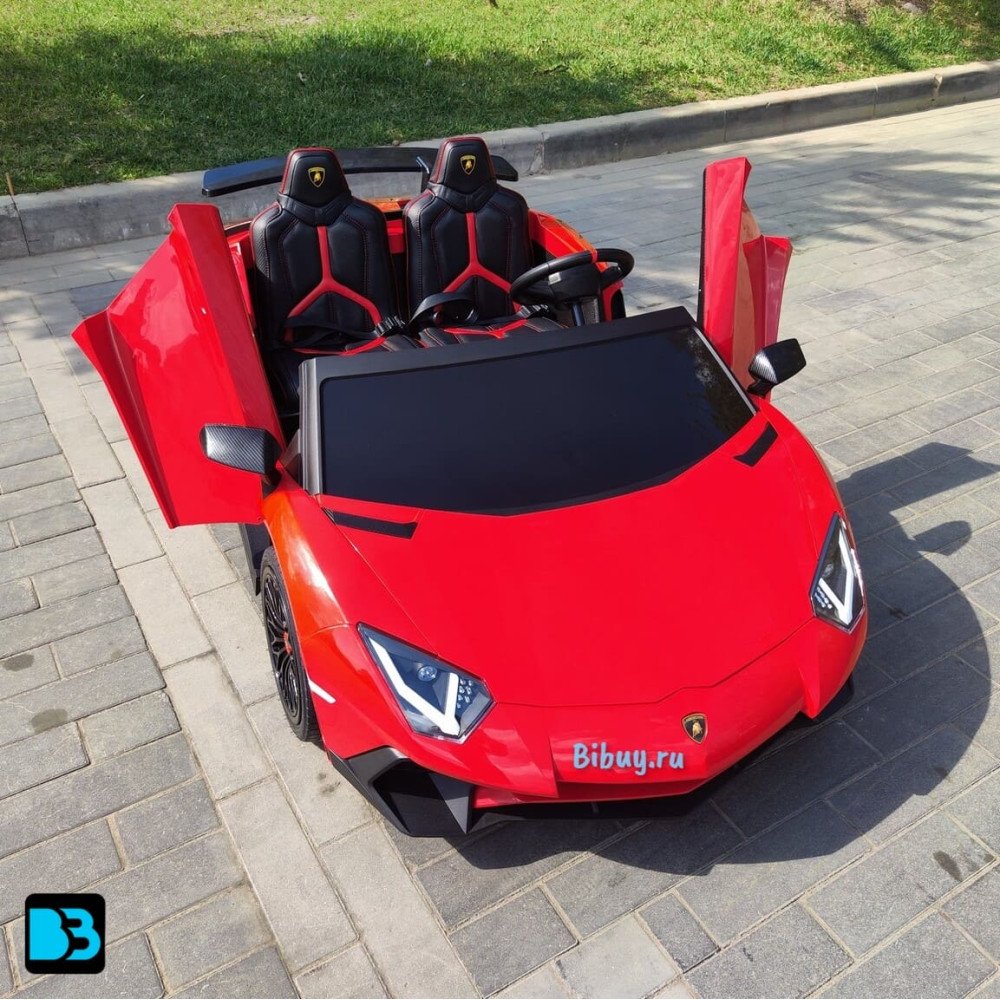 Детская машина Lamborghini Aventador SV (M777MM) красная, максимальная нагрузка 100 кг