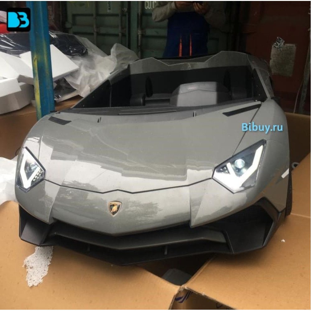 Детский электромобиль Lamborghini Aventador SV (M777MM) серый