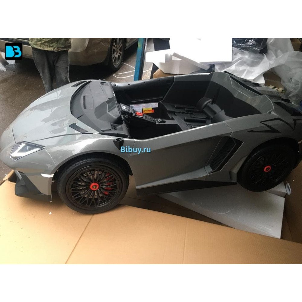 Детский электромобиль Lamborghini Aventador SV (M777MM) серый