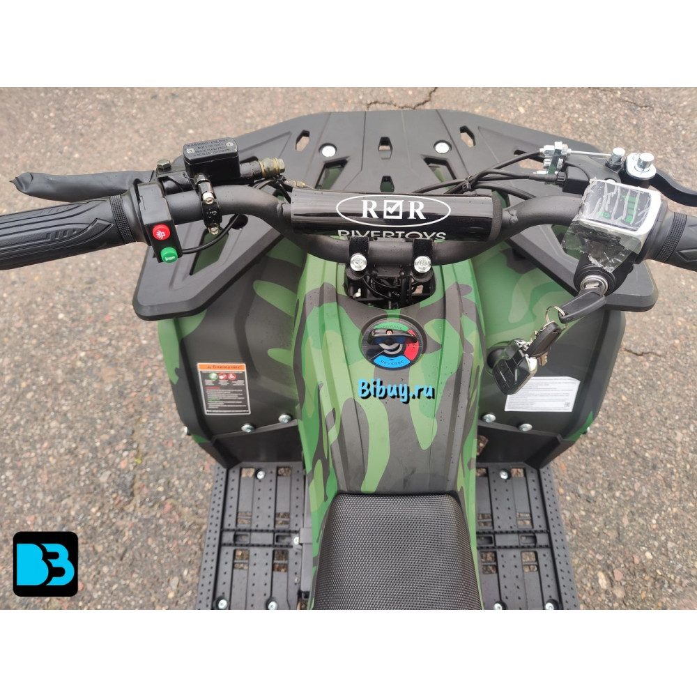 Мощный электроквадроцикл MIKA LUX зеленый камуфляж