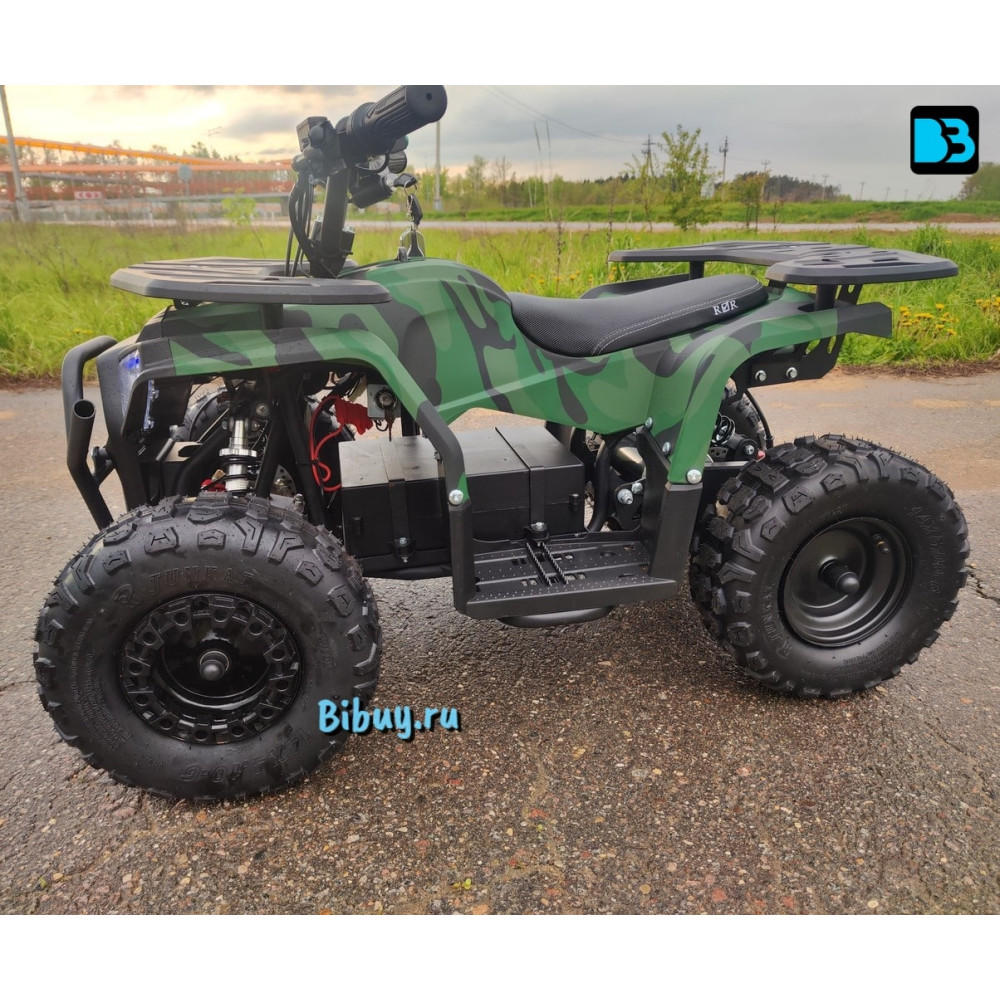 Мощный электроквадроцикл MIKA LUX зеленый камуфляж