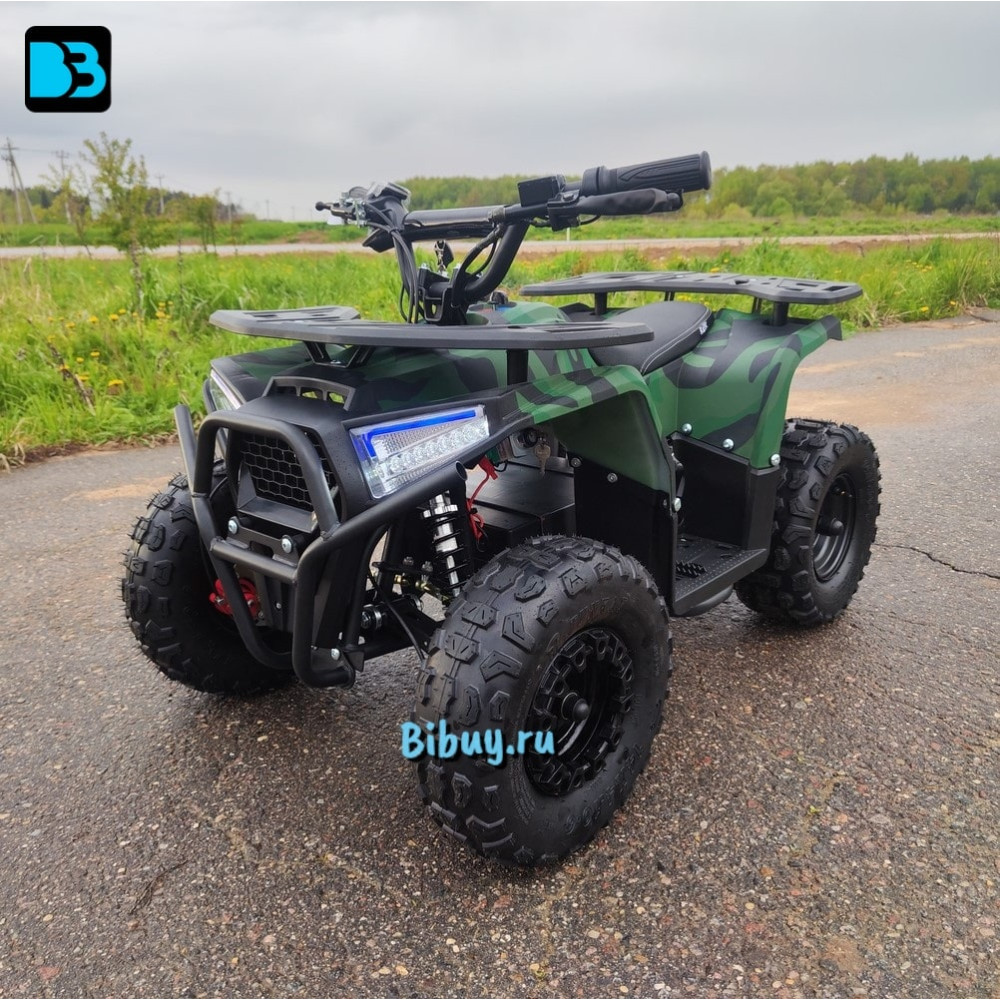 Мощный электроквадроцикл MIKA LUX зеленый камуфляж