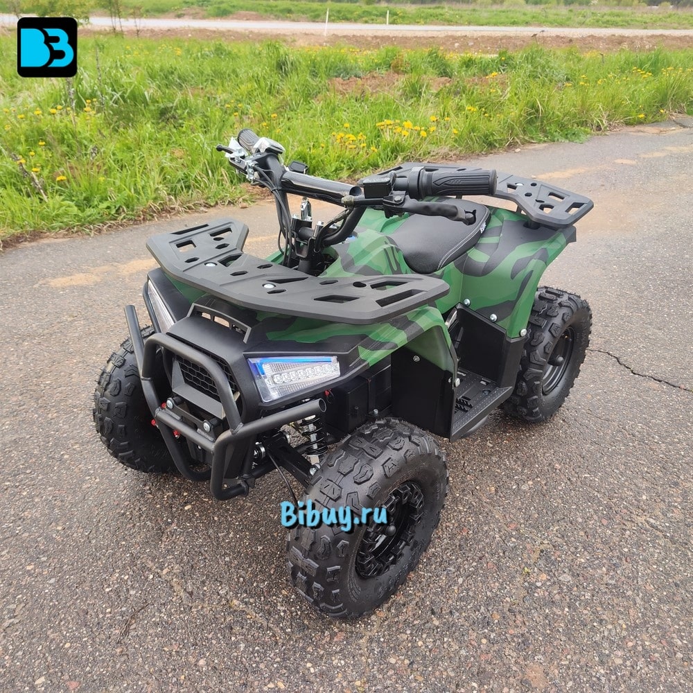 Мощный электроквадроцикл MIKA LUX зеленый камуфляж