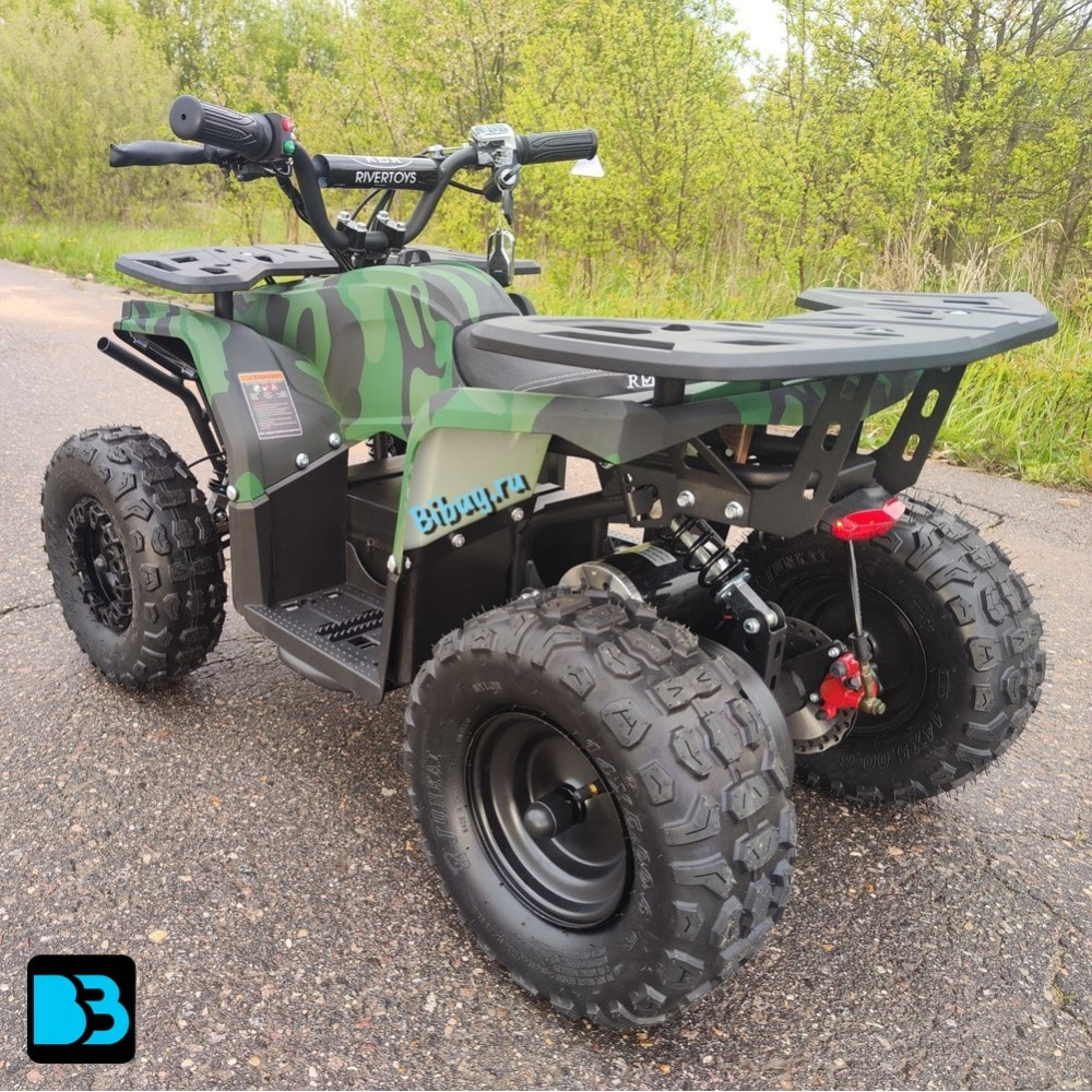 Мощный электроквадроцикл MIKA LUX зеленый камуфляж