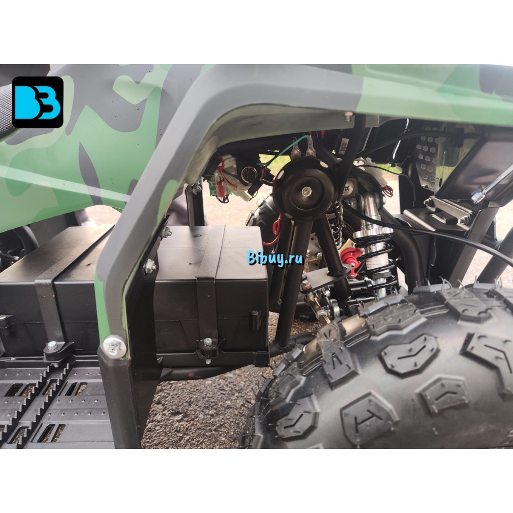 Мощный электроквадроцикл MIKA LUX зеленый камуфляж