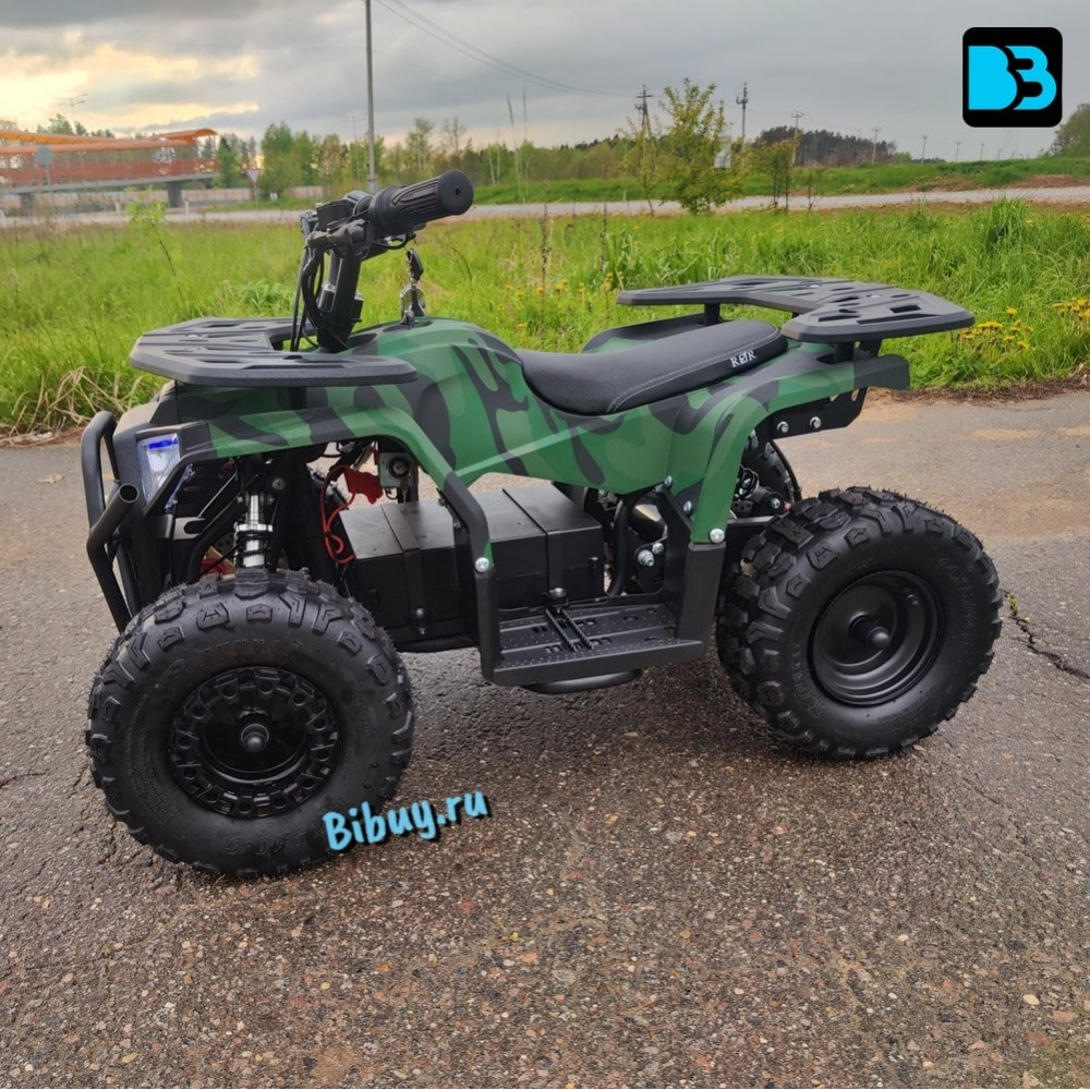 Мощный электроквадроцикл MIKA LUX зеленый камуфляж