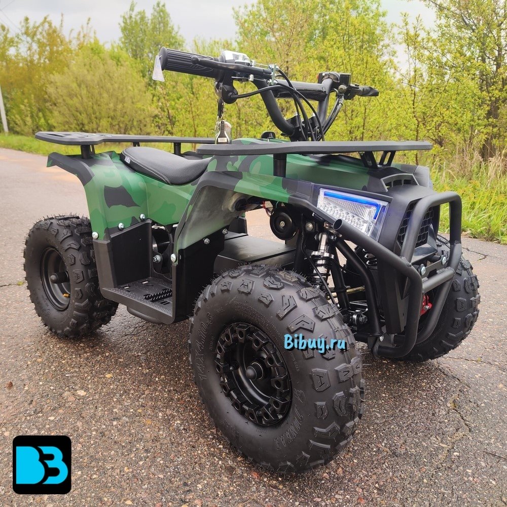Мощный электроквадроцикл MIKA LUX зеленый камуфляж