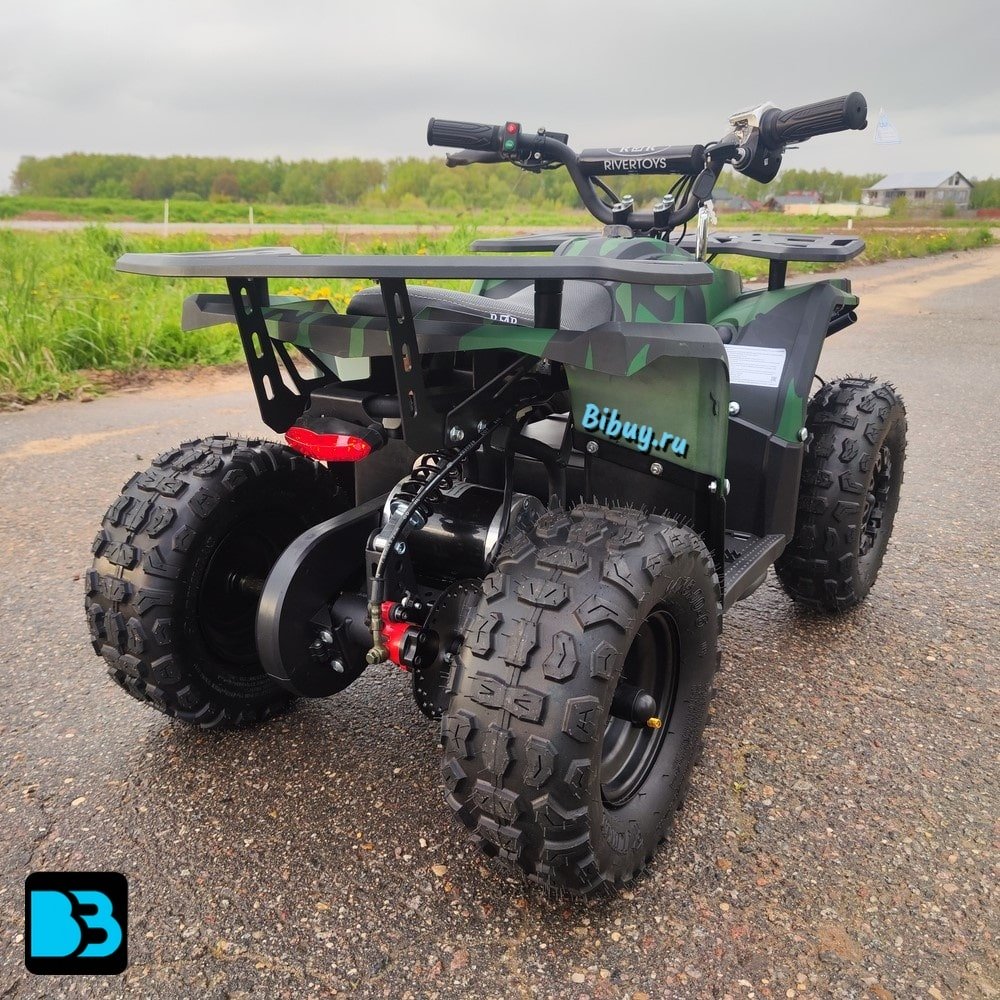 Мощный электроквадроцикл MIKA LUX зеленый камуфляж