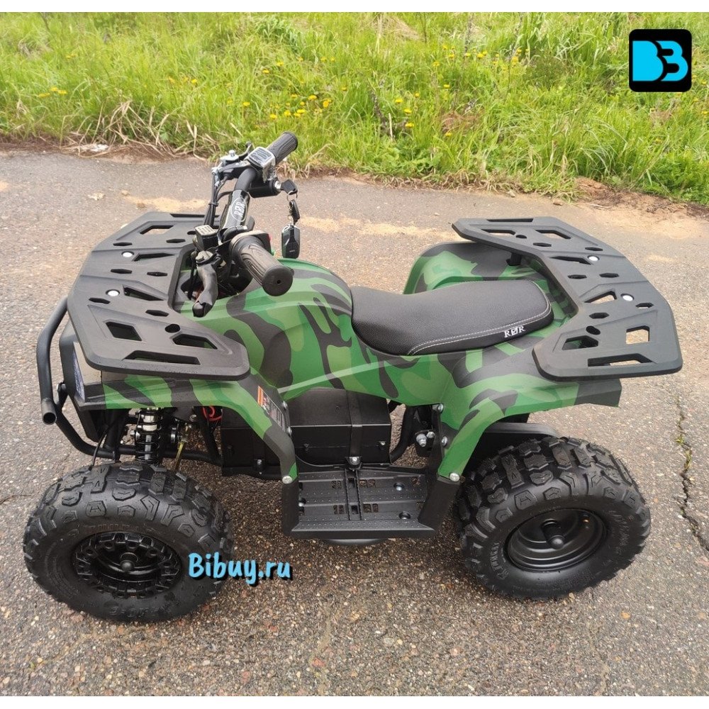 Мощный электроквадроцикл MIKA LUX зеленый камуфляж