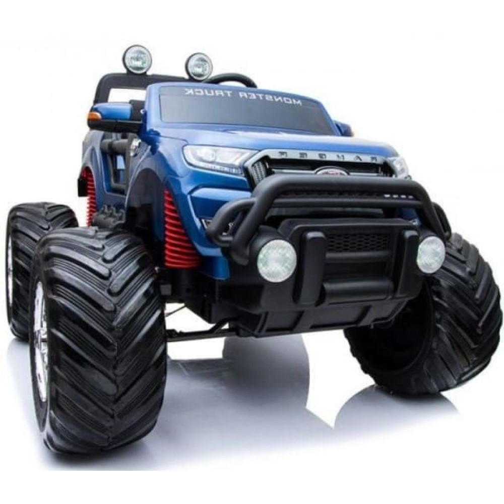 Детский электромобиль Ford Monster Truck(DK-MT550) синий глянец, полноприводный, с пультом
