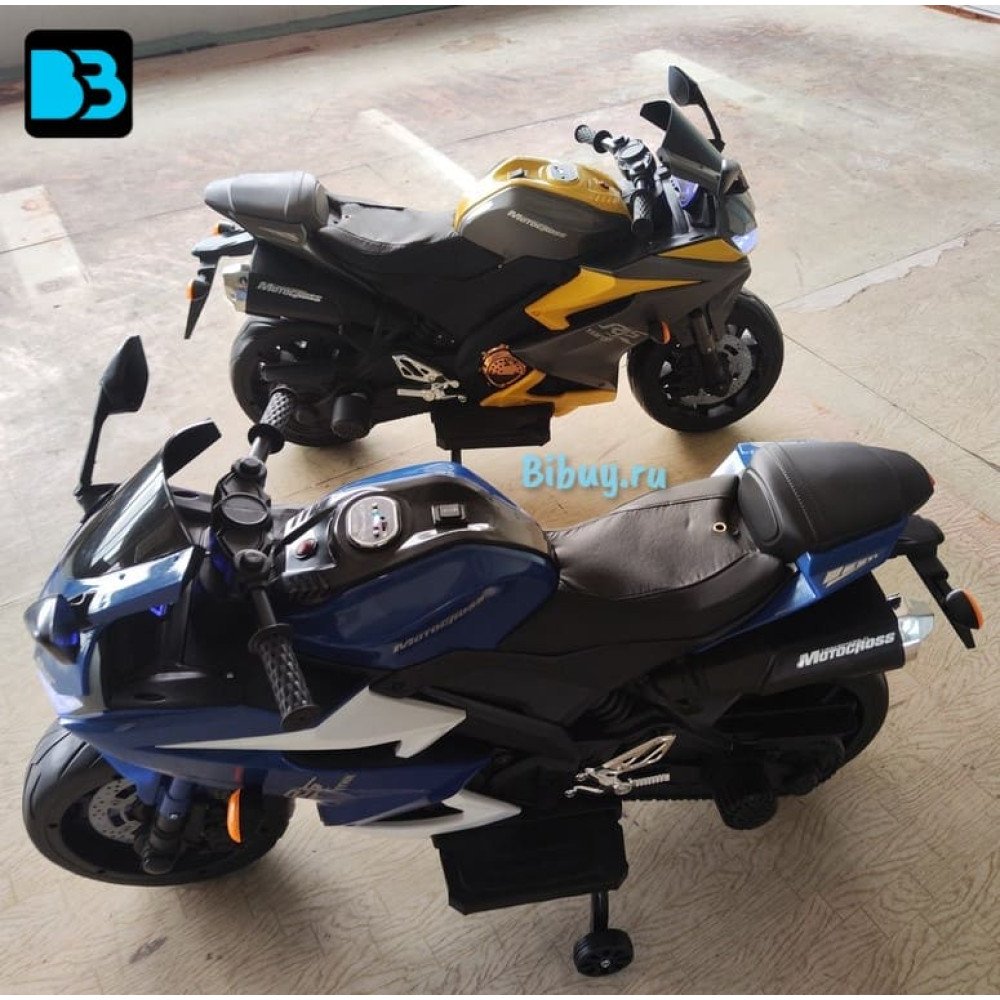 Детский электромобиль мотоцикл Yamaha R15-YELLOW