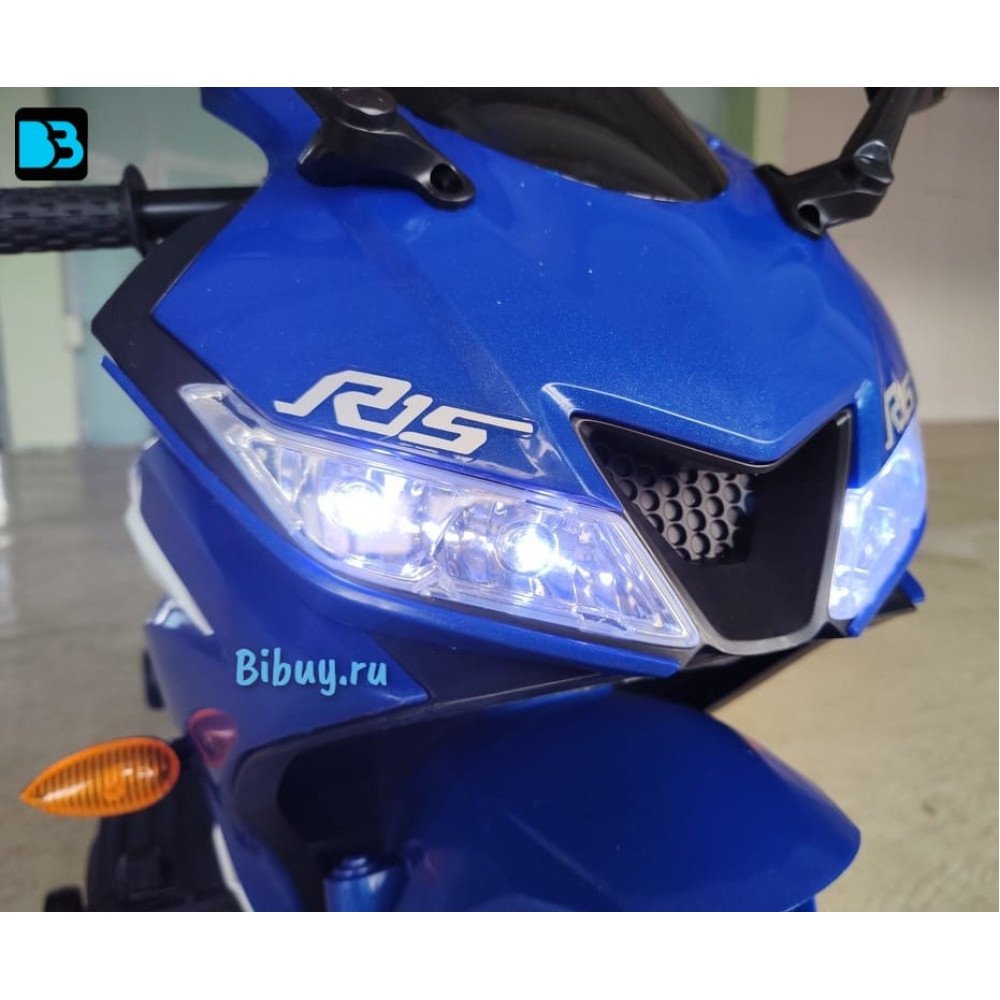 Детский электромобиль мотоцикл Yamaha R15-BLUE