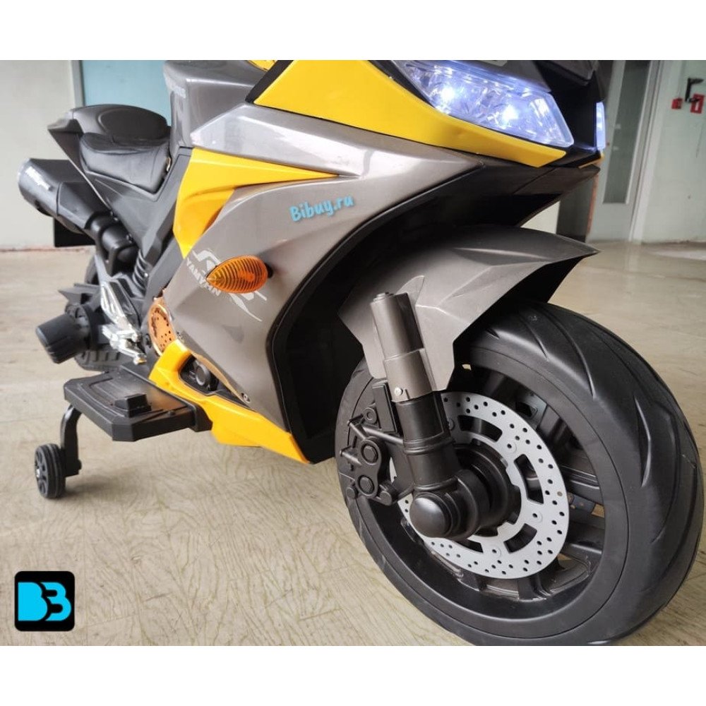 Детский электромобиль мотоцикл Yamaha R15-YELLOW